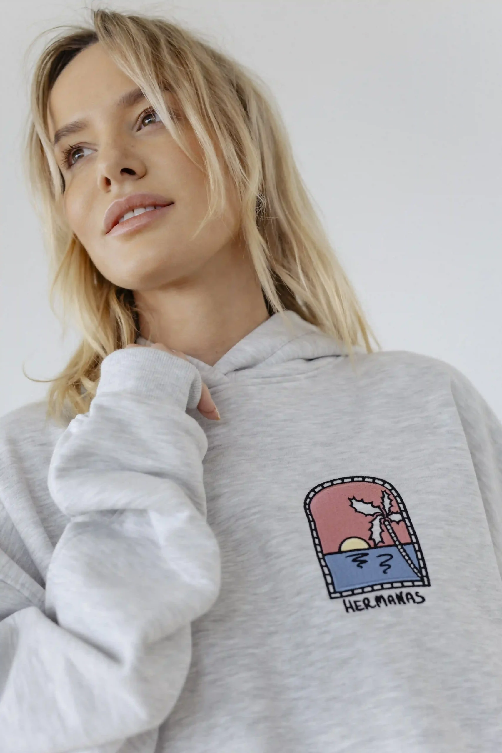 Bluza Mila Sunset Palm Grey - Obraz 3