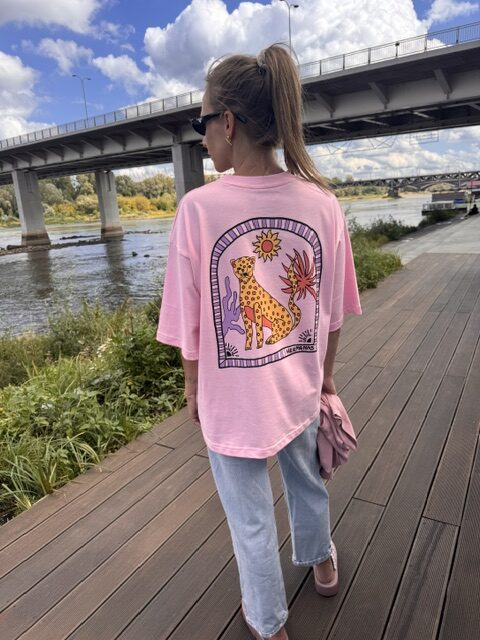 t-shirt allie sunset leopard II